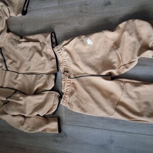 Tan Tracksuit with Black Trim